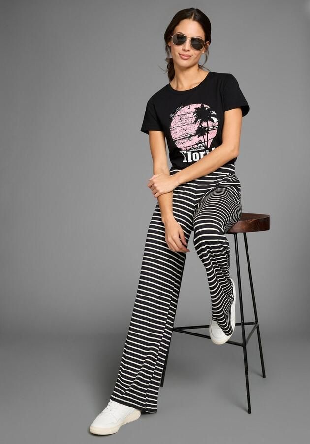 KangaROOS Jerseybroek gestreept met brede pijpen nieuwe collectie - Foto 4