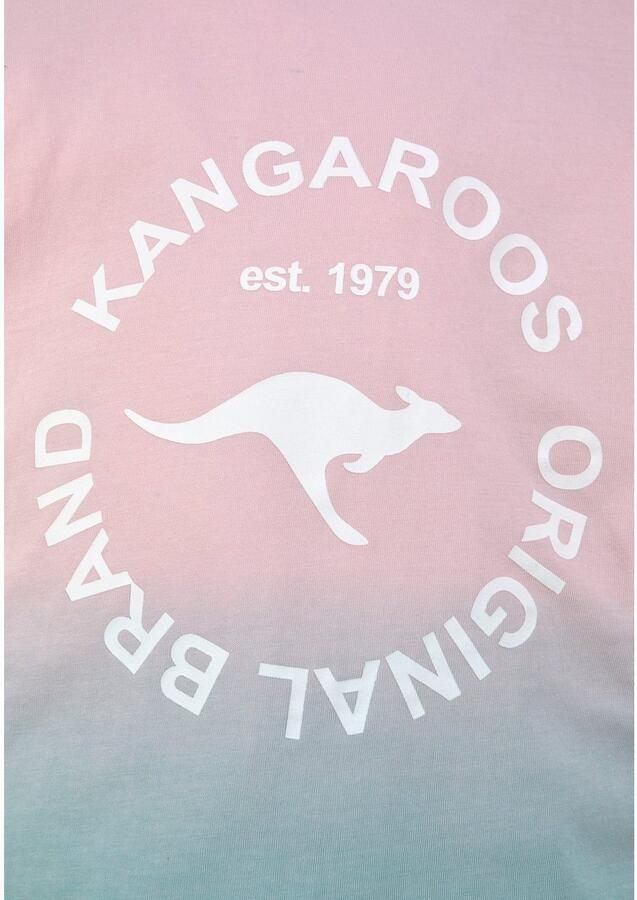 KangaROOS T-shirt met trendy kleurverloop korte mouwen comfortabele pasvorm met logoprint ronde hals - Foto 2