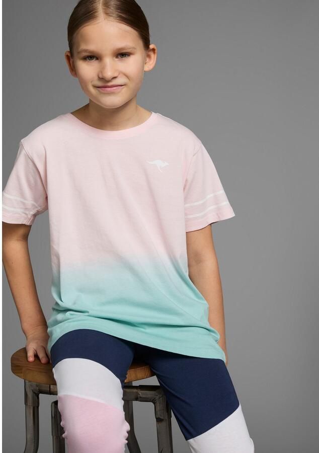 KangaROOS T-shirt met trendy kleurverloop korte mouwen comfortabele pasvorm met logoprint ronde hals - Foto 4