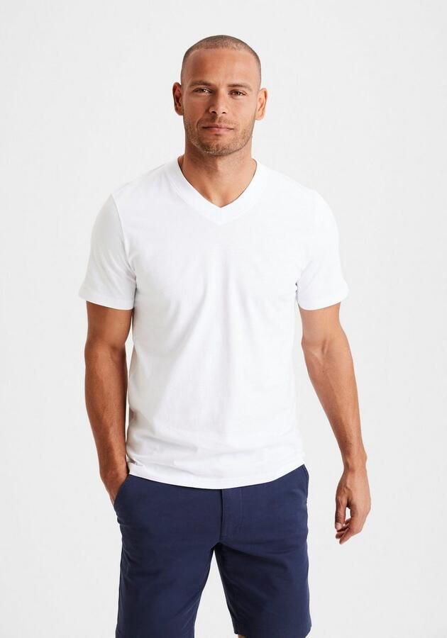 KangaROOS T-shirt Regular fit Vrijetijdsshirt met korte mouwen V-hals van 100% katoen (Set van 2) - Foto 5