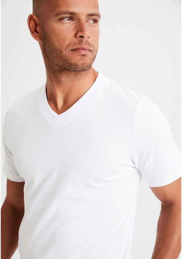 KangaROOS T-shirt Regular fit Vrijetijdsshirt met korte mouwen V-hals van 100% katoen (Set van 2) - Foto 3