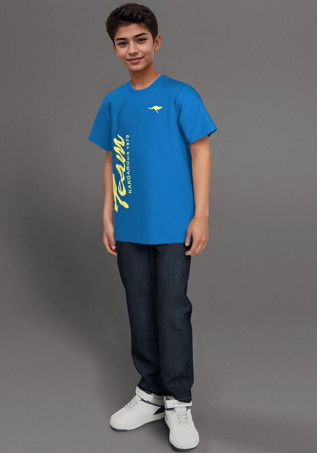 KangaROOS T-shirt TEAM-Print met logoprint voor jongens - Foto 5