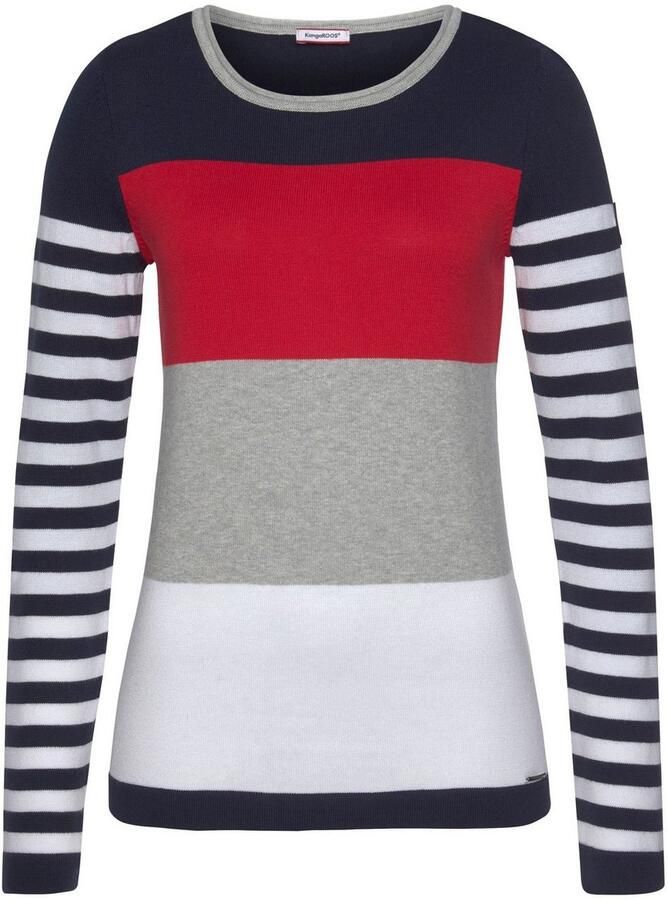 KangaROOS Trui met ronde hals in modieuze streep-look - Foto 12