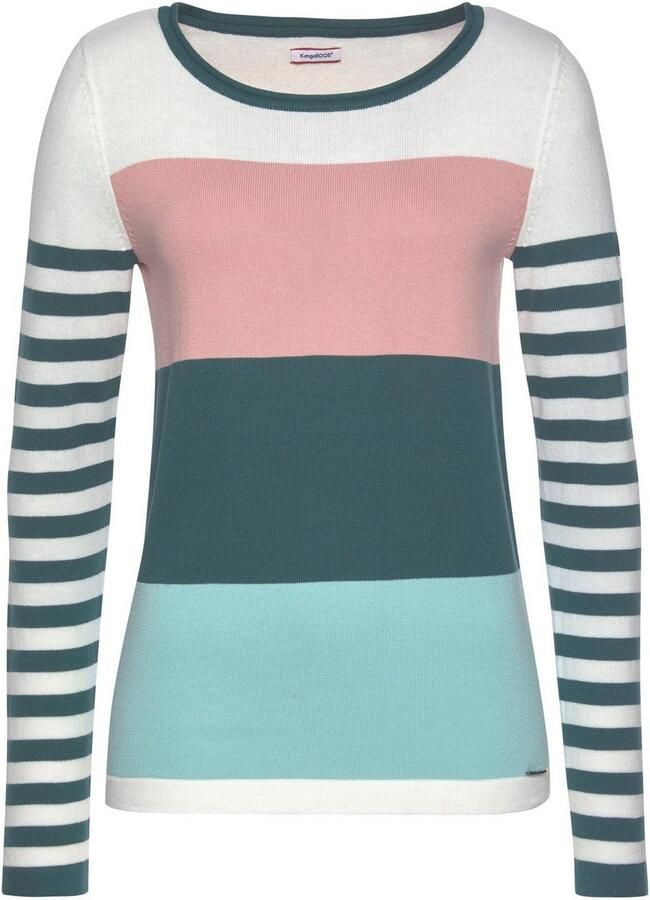 KangaROOS Trui met ronde hals in modieuze streep-look - Foto 15