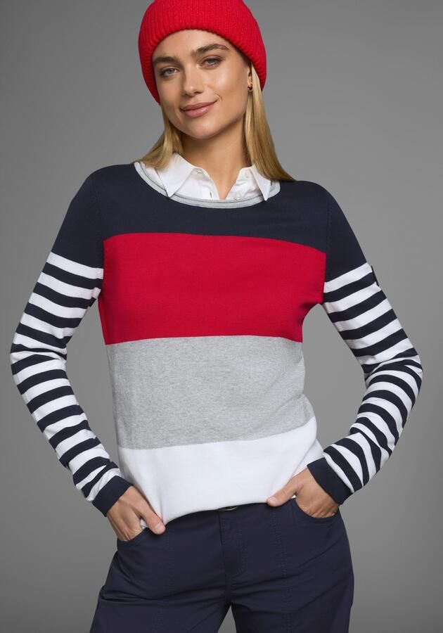 KangaROOS Trui met ronde hals in modieuze streep-look - Foto 11
