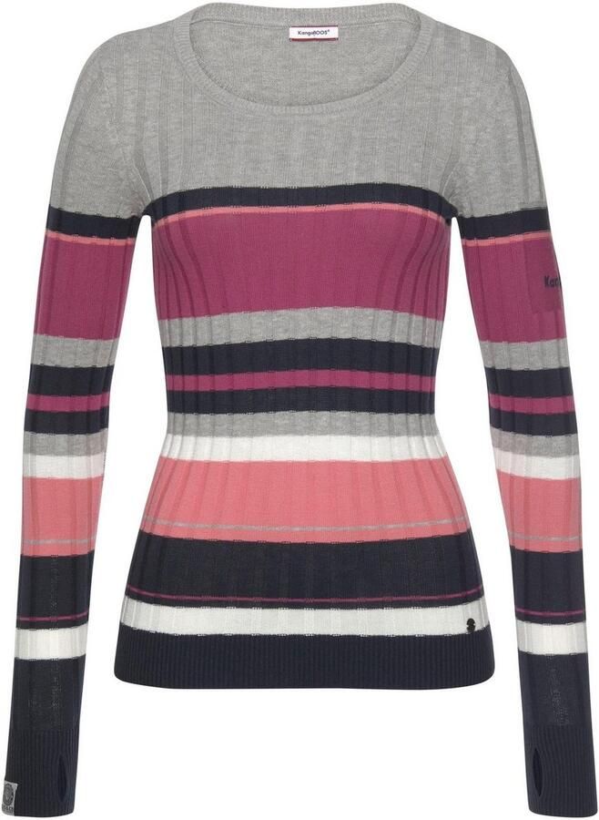 KangaROOS Trui met ronde hals in sportief streep-design - Foto 14