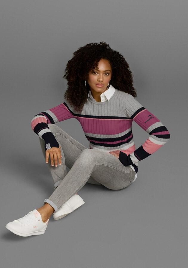 KangaROOS Trui met ronde hals in sportief streep-design - Foto 8