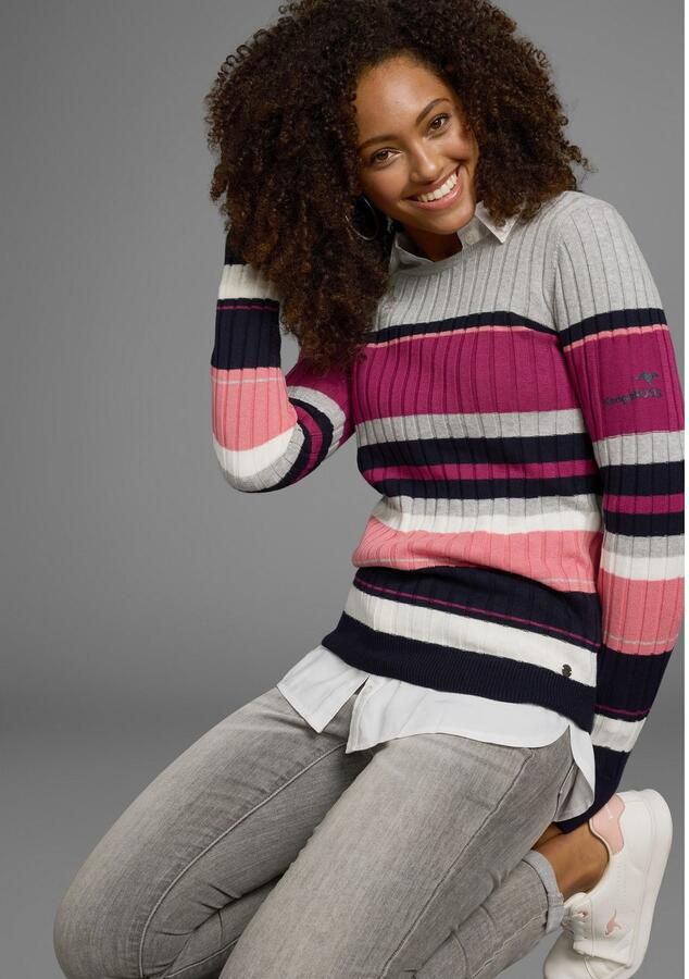 KangaROOS Trui met ronde hals in sportief streep-design - Foto 5