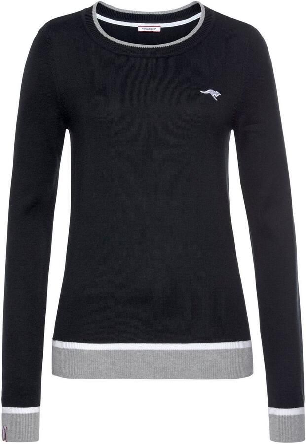 KangaROOS Trui met ronde hals met contrastkleurige zoom