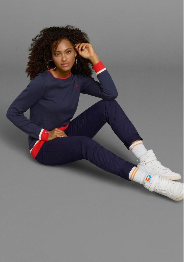 KangaROOS Trui met ronde hals met contrastkleurige zoom - Foto 7