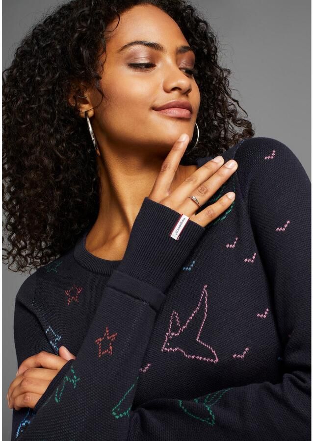 KangaROOS Trui met ronde hals met gebreide motieven