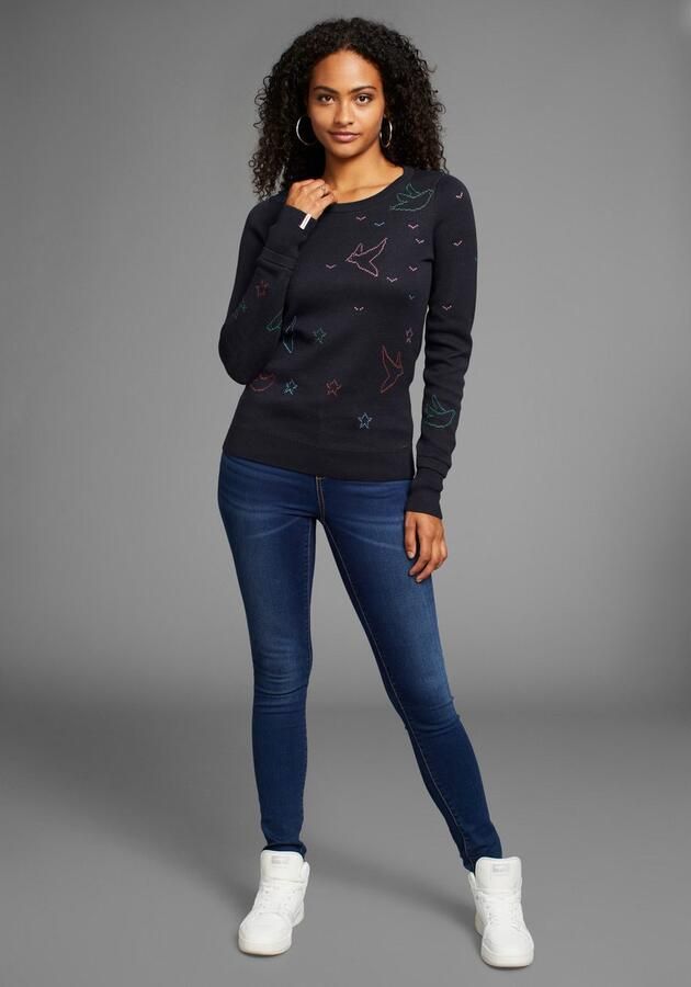 KangaROOS Trui met ronde hals met gebreide motieven - Foto 3