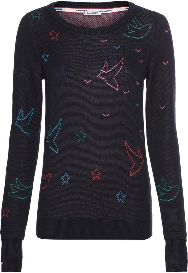 KangaROOS Trui met ronde hals met gebreide motieven - Foto 5