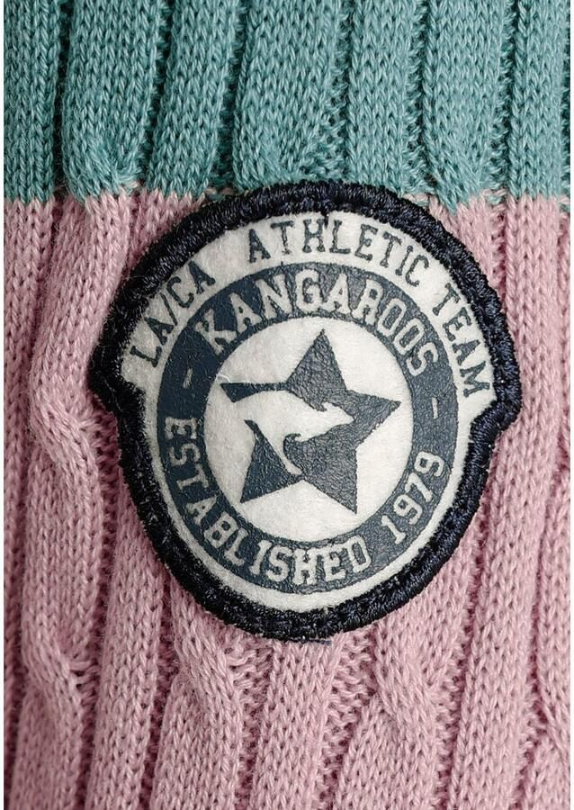 KangaROOS Trui met ronde hals met modieuze blokstrepen en trendy breipatroon - Foto 2