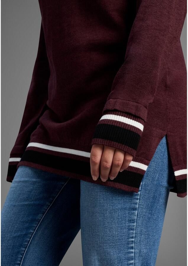 KangaROOS Trui met sjaalkraag met hoge sjaalkraag ook in grote maten