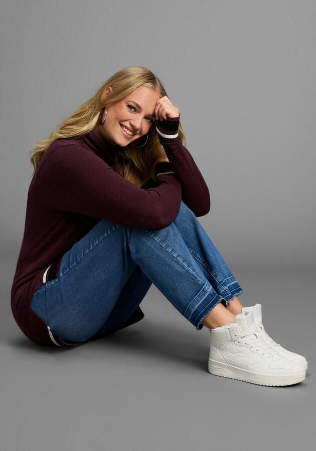 KangaROOS Trui met sjaalkraag met hoge sjaalkraag ook in grote maten - Foto 3