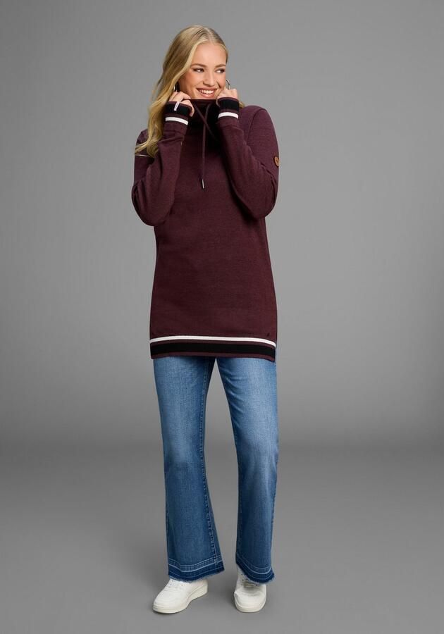 KangaROOS Trui met sjaalkraag met hoge sjaalkraag ook in grote maten - Foto 4