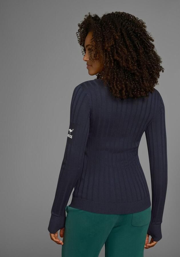 KangaROOS Trui met V-hals in breed geribd fijntricot - Foto 5