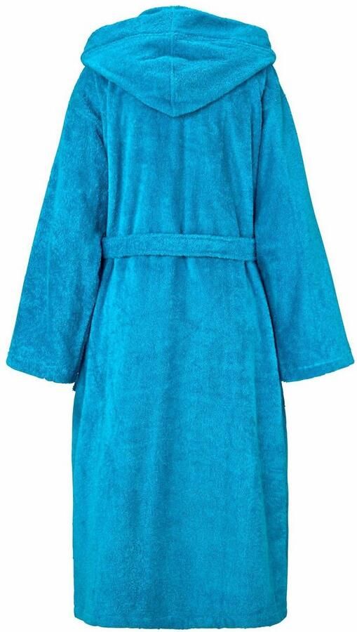 KangaROOS Uniseks badjas Cassidy voor & standaardlengte & extra lengte met zakken nen en katoen reizen hotel sauna s-3xl (1 stuk) - Foto 4