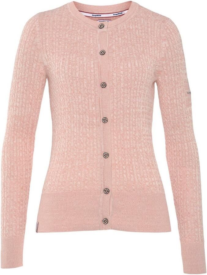 KangaROOS Vest Cardigan met kabelpatroon in mélange-look NIEUWE COLLECTIE