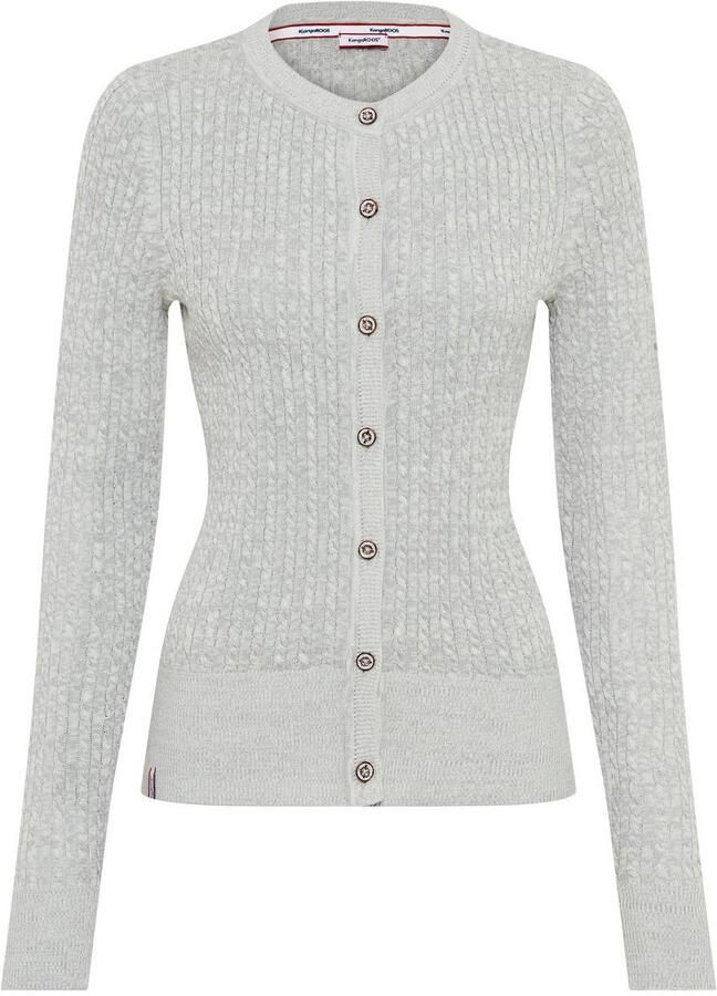 KangaROOS Vest Cardigan met kabelpatroon in mélange-look NIEUWE COLLECTIE