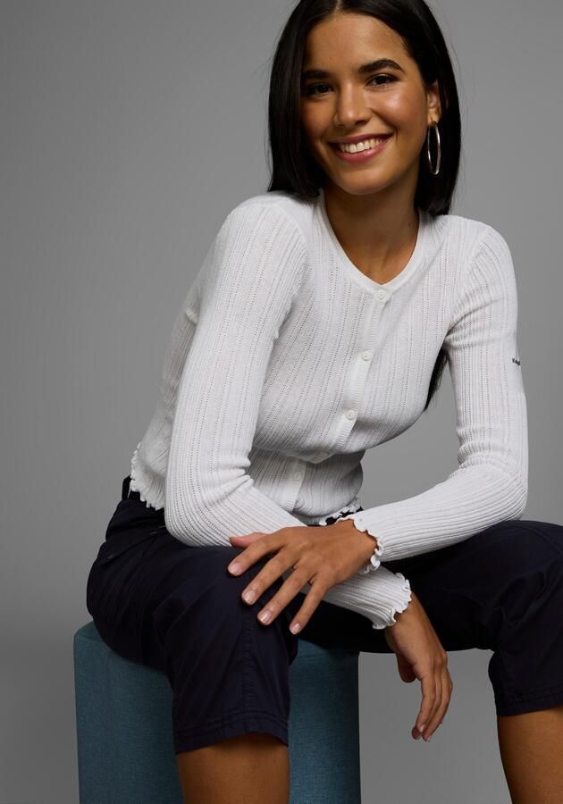 KangaROOS Vest van pointellebreisel - Foto 6