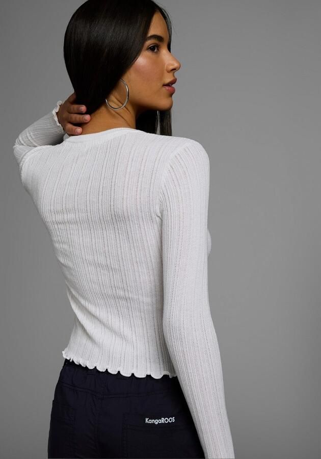 KangaROOS Vest van pointellebreisel - Foto 4