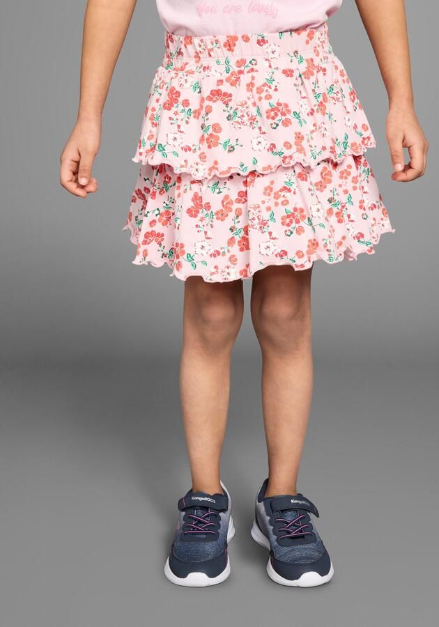 KangaROOS Volantrok Lagenrok in schattig bloe ontwerp - Foto 7