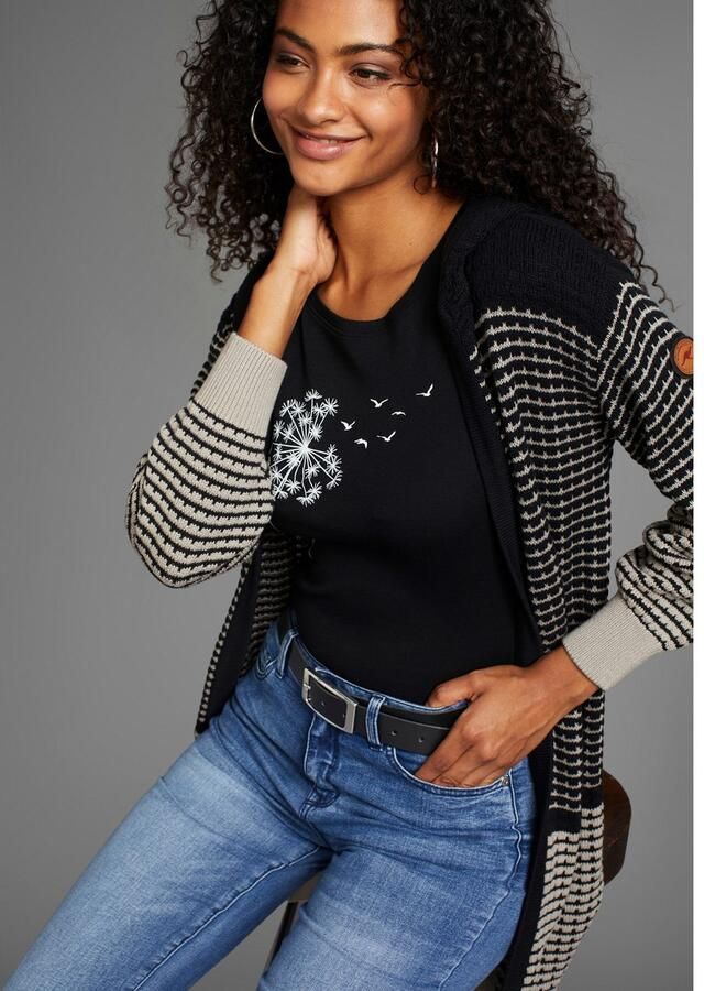 KangaROOS Capuchonvest met trendy breipatroon - Foto 7