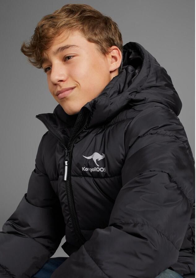 KangaROOS Winterjack Outdoor gewatteerde jas met reflecterende logo-print - Foto 2