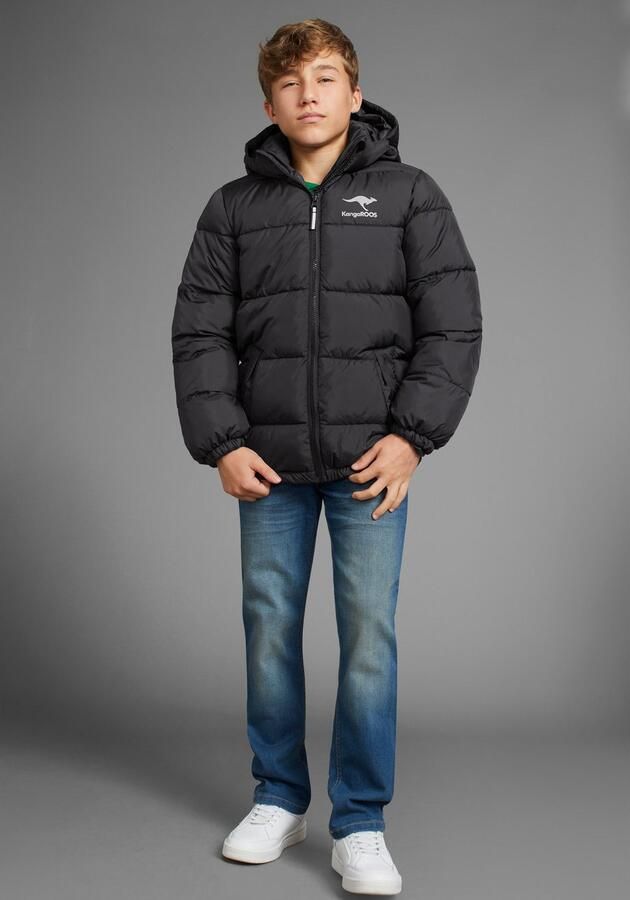 KangaROOS Winterjack Outdoor gewatteerde jas met reflecterende logo-print - Foto 4