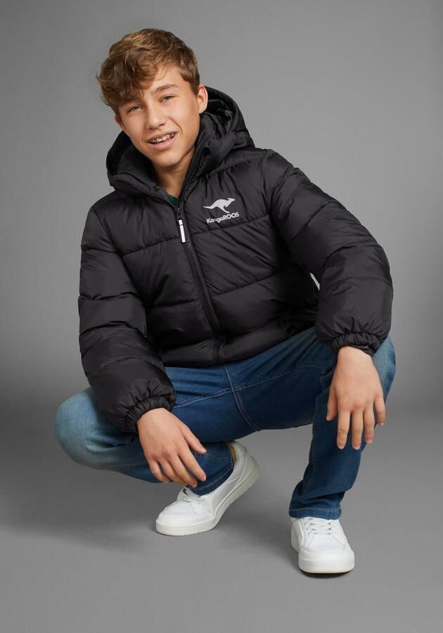 KangaROOS Winterjack Outdoor gewatteerde jas met reflecterende logo-print - Foto 5