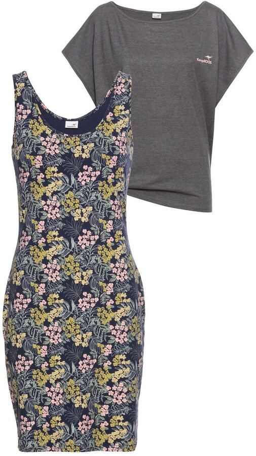 KangaROOS Zomerjurk Set shirt jurk met bloemen (set 2-delig Met T-shirt) - Foto 11