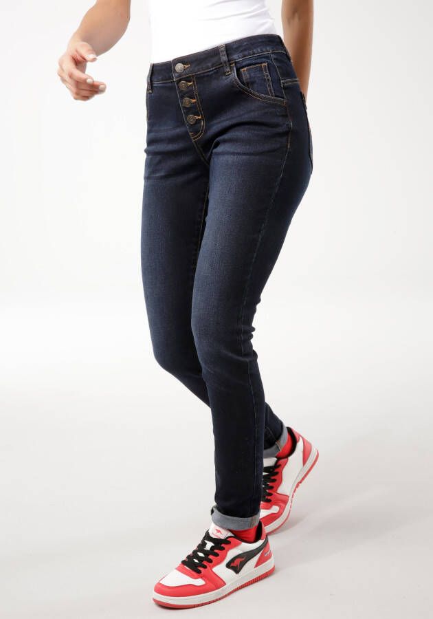 KangaROOS Relax fit jeans CASUAL VINTAGE met zichtbare knoopsluiting