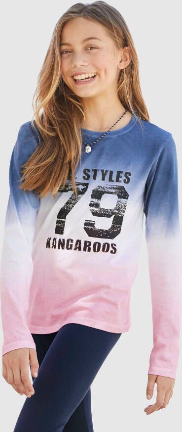 KangaROOS Shirt met lange mouwen in modieus kleurverloop