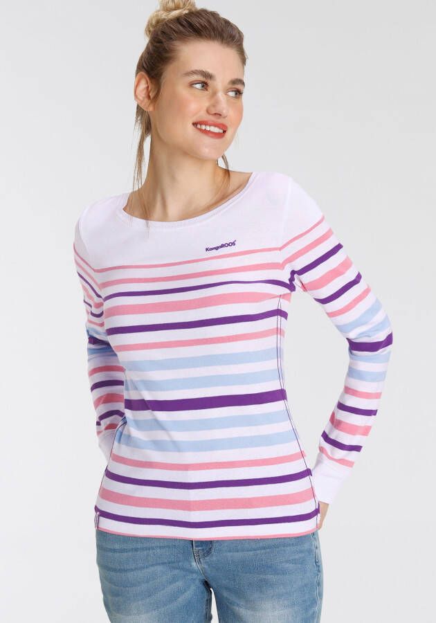 KangaROOS Shirt met lange mouwen met strepen in leuk kleurverloop