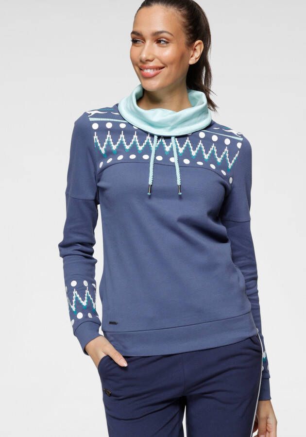 KangaROOS Sweatshirt met trendy print voor en op de mouwen