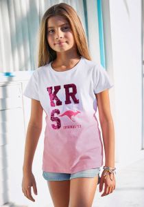 KangaROOS T-shirt In verlopende kleuren met omkeerbare pailletten