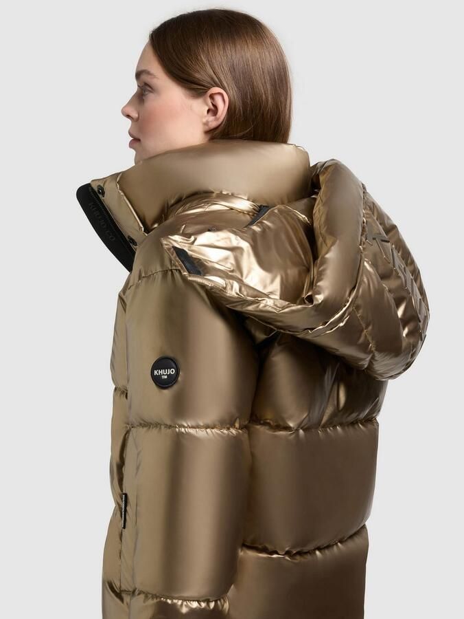 Khujo Gewatteerde jas DEVINA2 SHINY afneembare capuchon windvanger met magneetsluiting - Foto 6