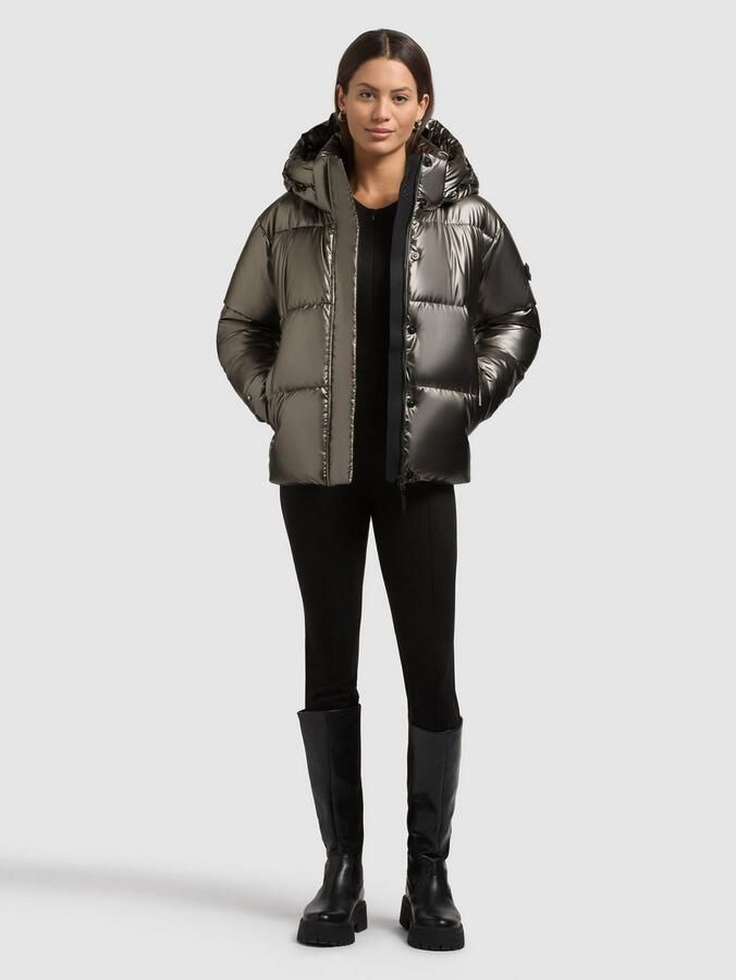 Khujo Gewatteerde jas DEVINA2 SHINY afneembare capuchon windvanger met magneetsluiting - Foto 5