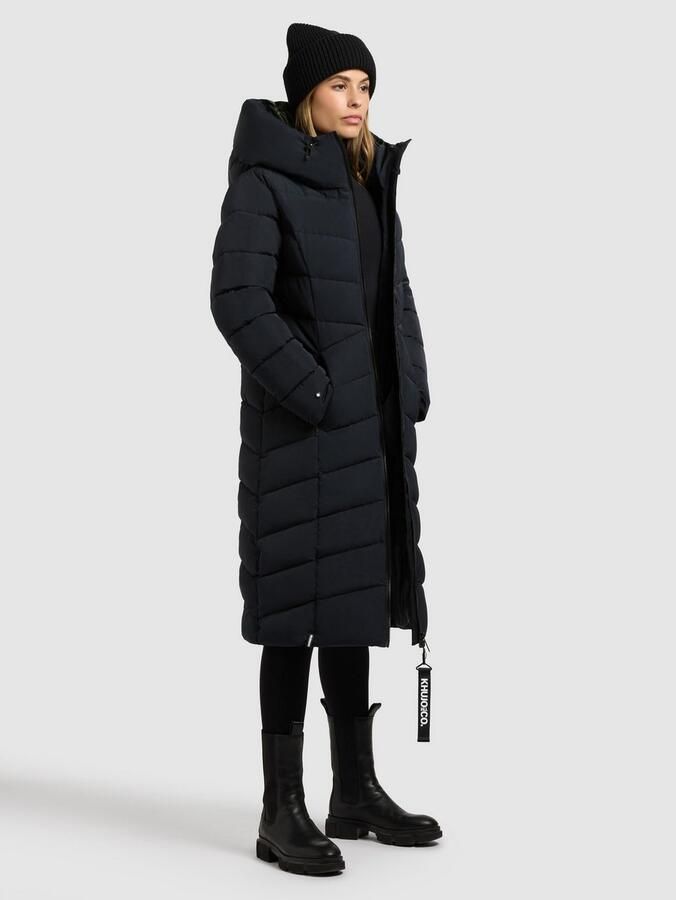 Khujo Gewatteerde jas FISKA Capuchon met elastisch trekkoord - Foto 3