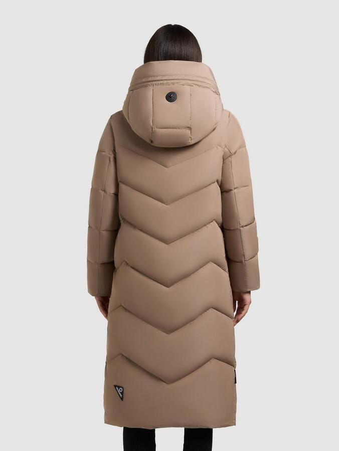 Khujo Gewatteerde jas LINARI binnenliggende opstaande kraag elastische chetten aan de mouwvoering