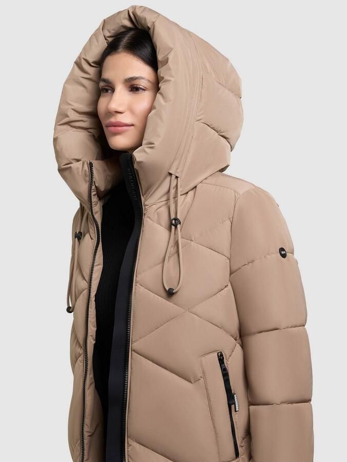 Khujo Gewatteerde jas LINARI binnenliggende opstaande kraag elastische chetten aan de mouwvoering - Foto 4