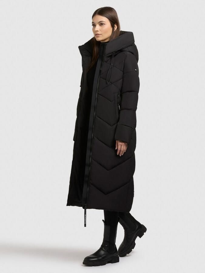 Khujo Gewatteerde jas LINARI binnenliggende opstaande kraag elastische chetten aan de mouwvoering - Foto 5