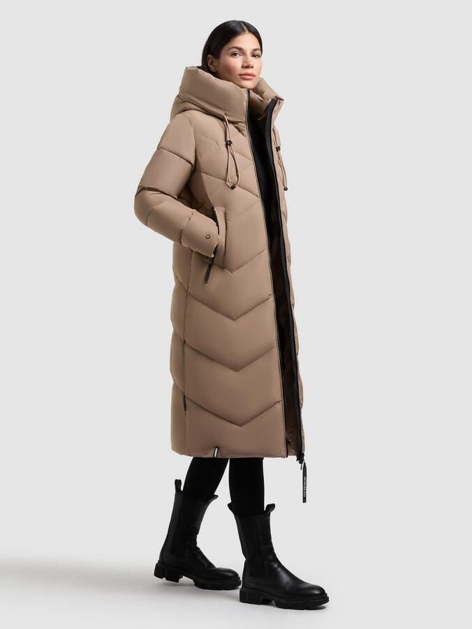 Khujo Gewatteerde jas LINARI binnenliggende opstaande kraag elastische chetten aan de mouwvoering - Foto 5