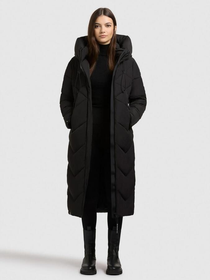 Khujo Gewatteerde jas LINARI binnenliggende opstaande kraag elastische chetten aan de mouwvoering - Foto 6