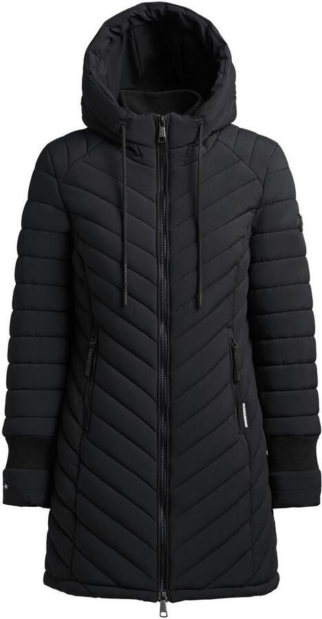 Khujo Regular fit gewatteerde lange jas met gevoerde opstaande kraag model Jilia' - Foto 8