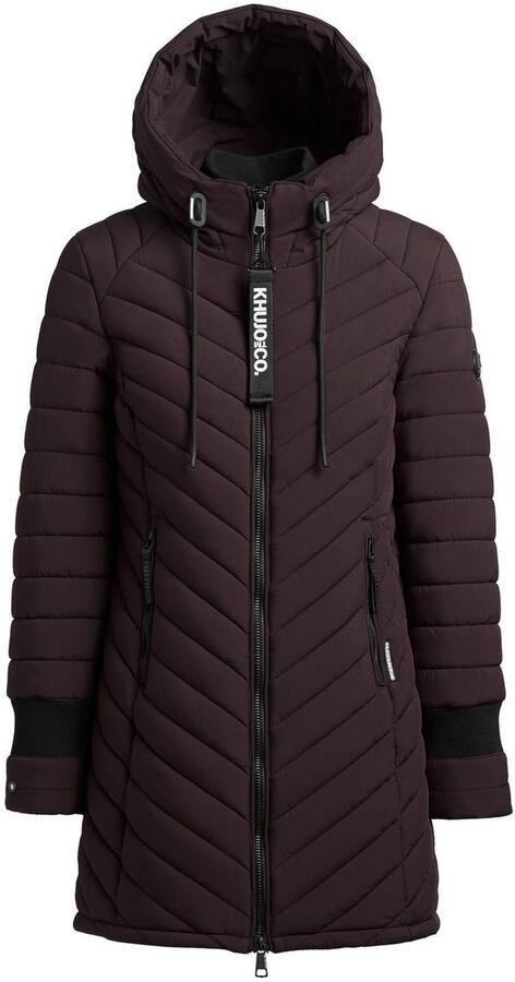 Khujo Regular fit gewatteerde lange jas met gevoerde opstaande kraag model Jilia' - Foto 15