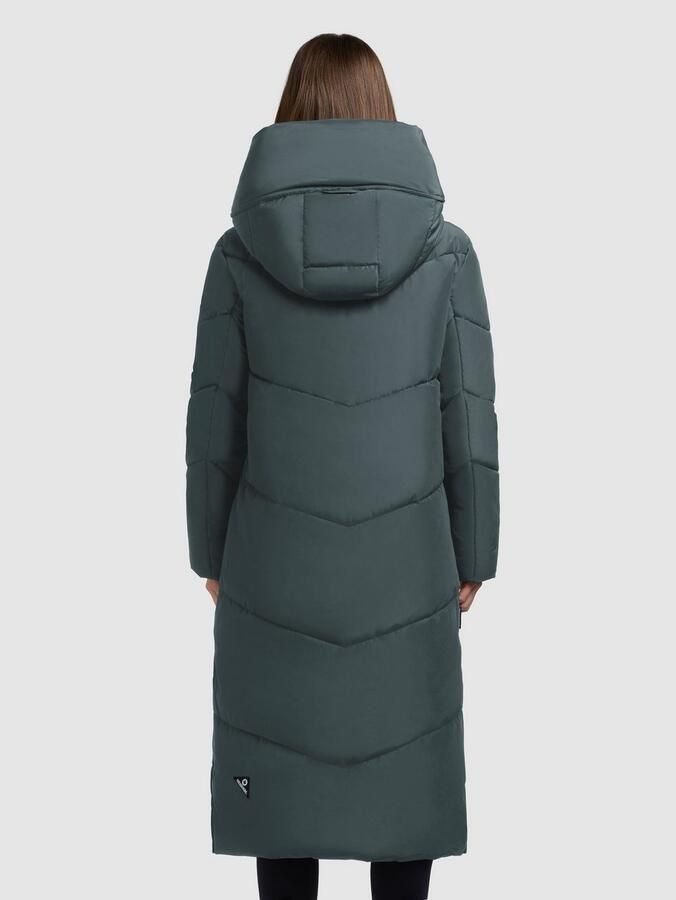 Khujo Gewatteerde jas PULSET MATT grote capuchon ritssluitzakken