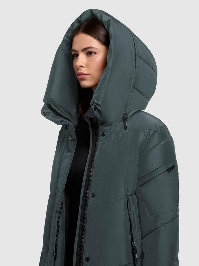 Khujo Gewatteerde jas PULSET MATT grote capuchon ritssluitzakken - Foto 2